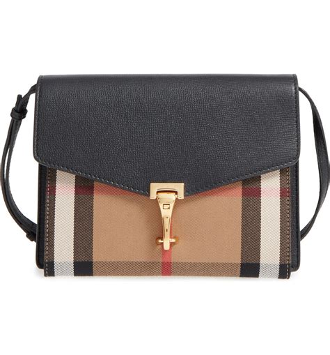 Burberry Small Macken Plaid Crossbody Bag on SALE 